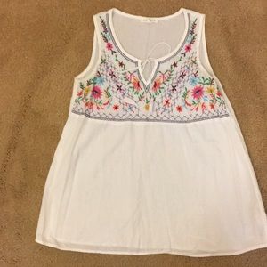 Embroidered tank
